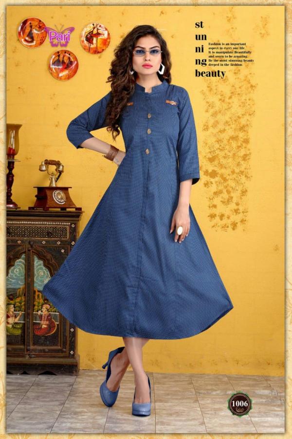 Pari Flora-Cotton-Satin-Kurti